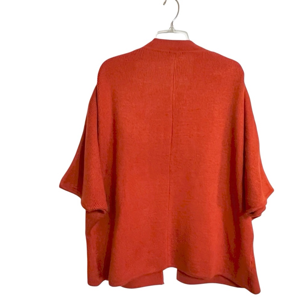 Tally Ho Womens Vintage Lagenlook Cardigan 1X Orange Dolman Oversize Pockets - Picture 6 of 8
